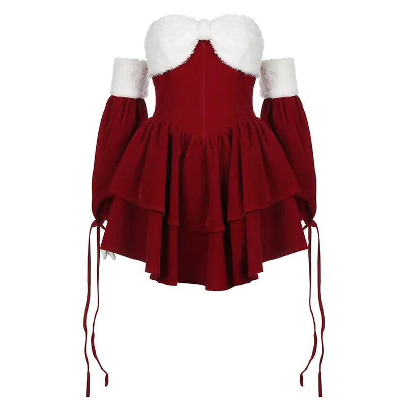 Christmas Theme Women's Stitching Dress