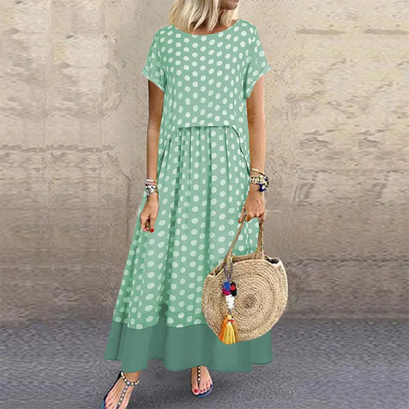 2019 Women's Summer Polka Dot Dress Two-Piece Set