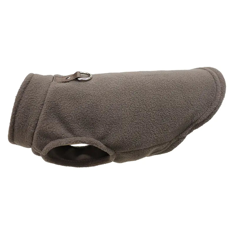 Thick Solid Color Dog Clothes with Strap and Fleece