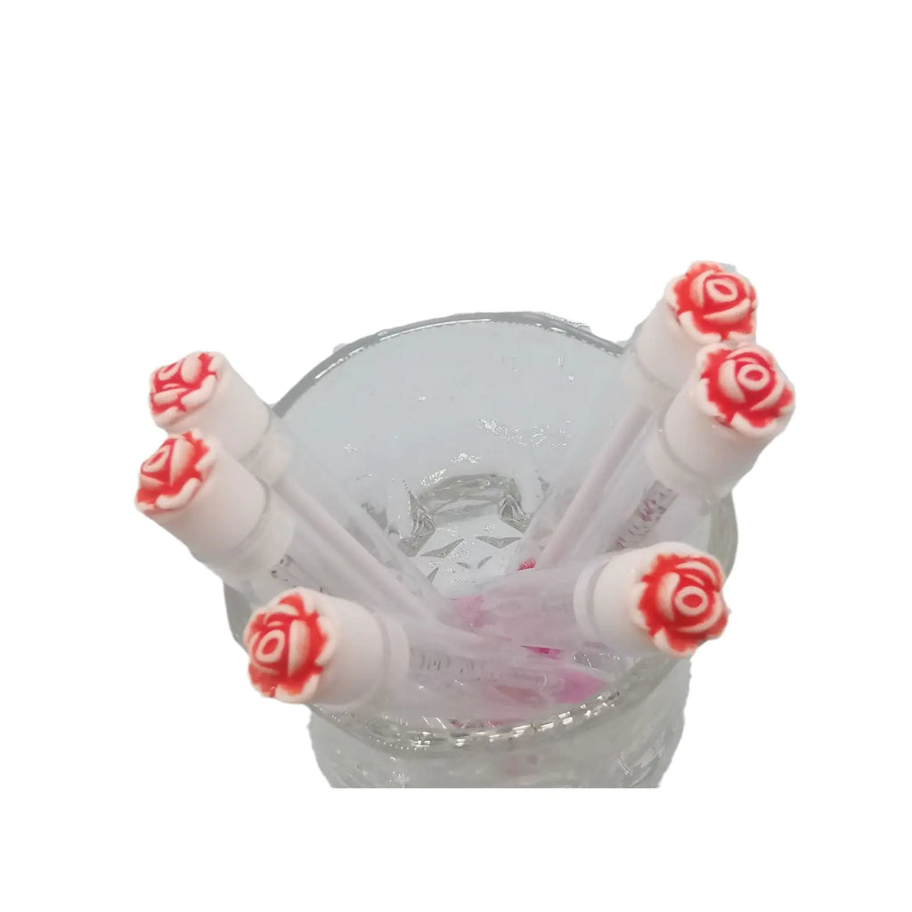 New Acrylic Rose Portable Eyelash Brush Tube