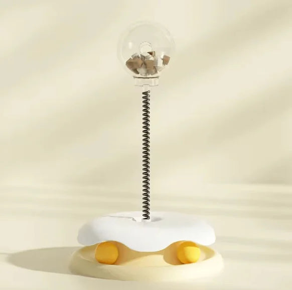 Interactive Cat Slow Feeder Toy for Food Dispensing
