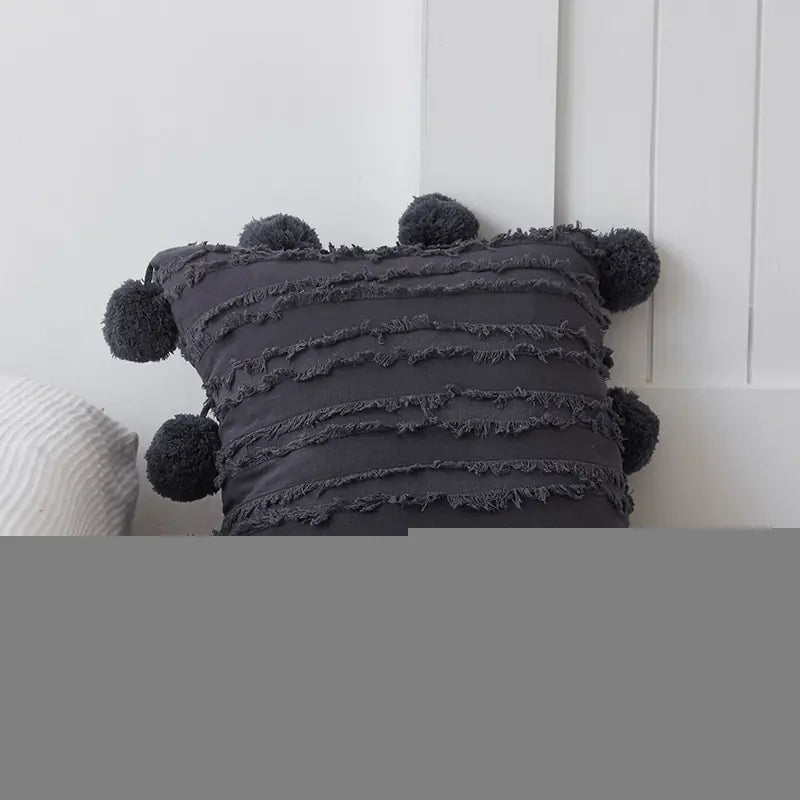 Nordic Cotton Linen Plush Decorative Throw Pillow