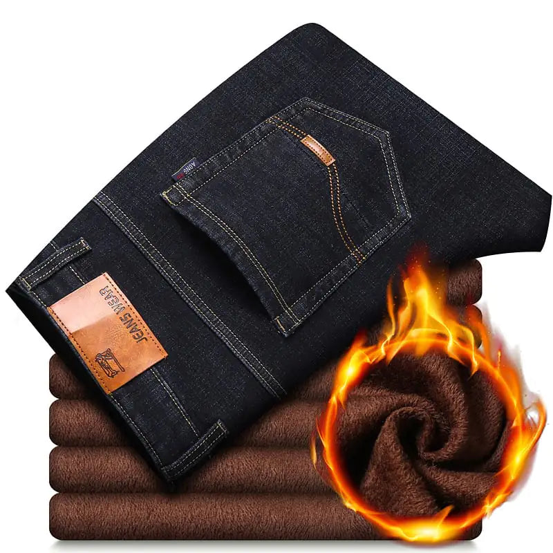 Thickened Velvet Casual Jeans for Men