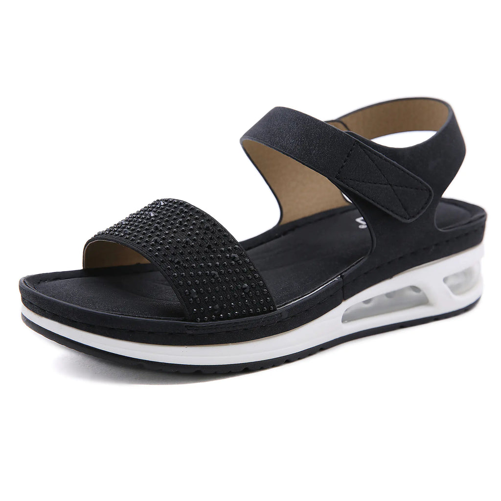 Casual Women's Air Cushioned Rhinestone Sandals