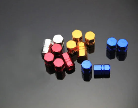 Aluminum Alloy Car Valve Caps - Set of 4