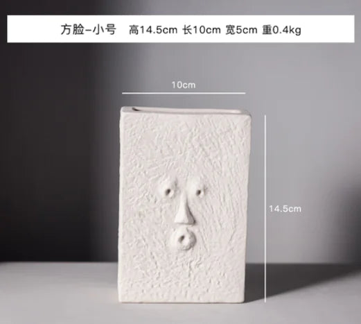 Modern Nordic Face Vase - Creative Ceramic Home Decor