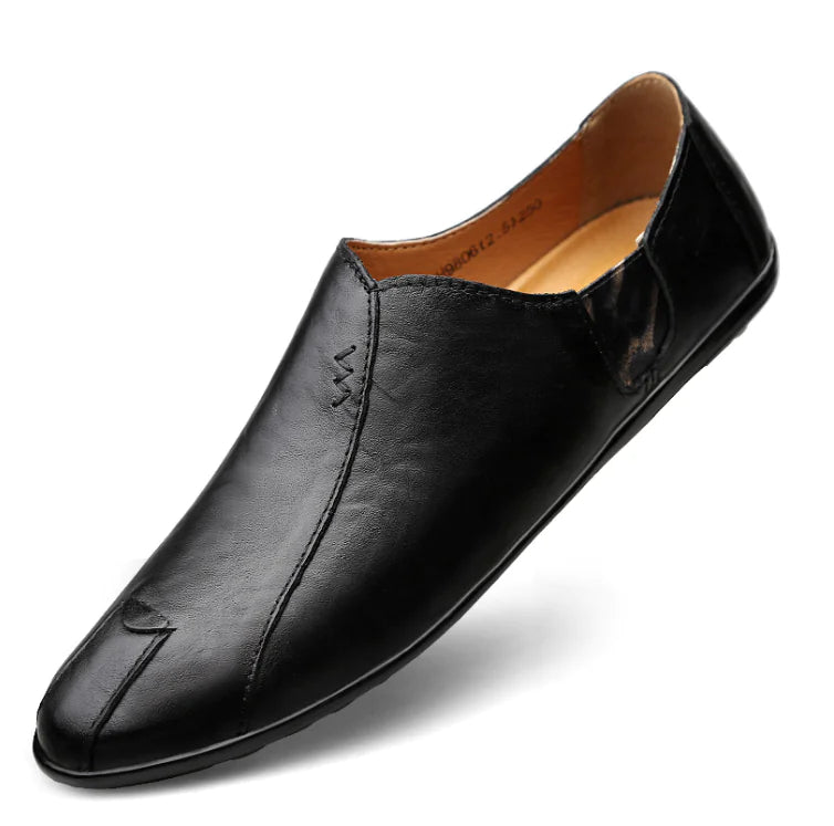 Men's Casual Loafers - Soft Leather Slip-On Shoes