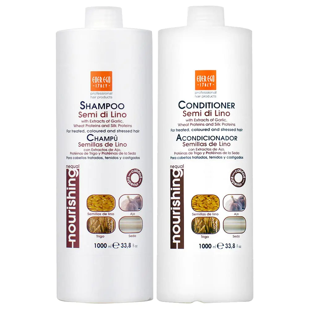 Ever Ego Semi De Lino Shampoo 33.8oz + Conditioner 33.8oz
