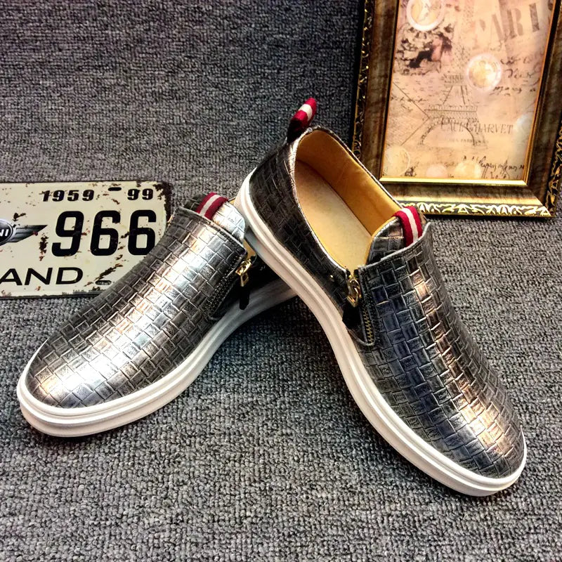 New Men's Genuine Leather Casual Sneakers (Breathable)