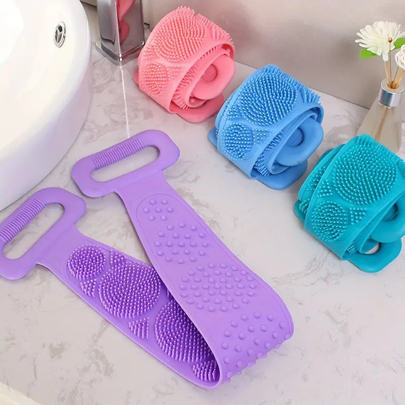 Silicone Bath Brush - Long Exfoliating Back Scrubber