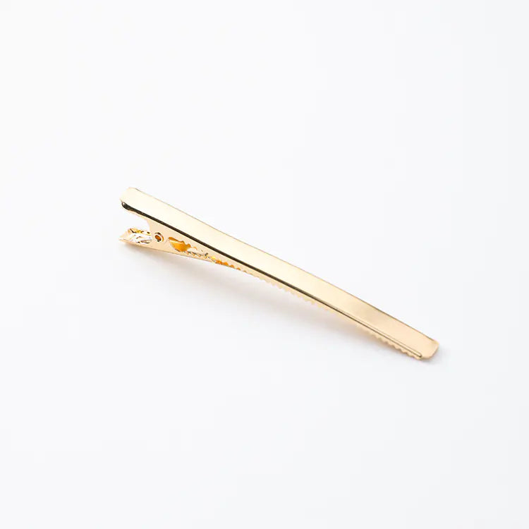 Minimalist Gold Metal Hair Clip - Simple Chic Design
