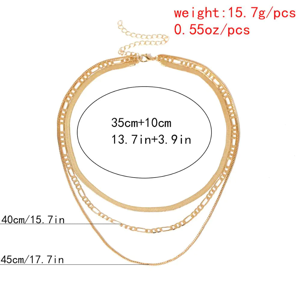 Punk Metal Snake Bone Chain Necklace for Women