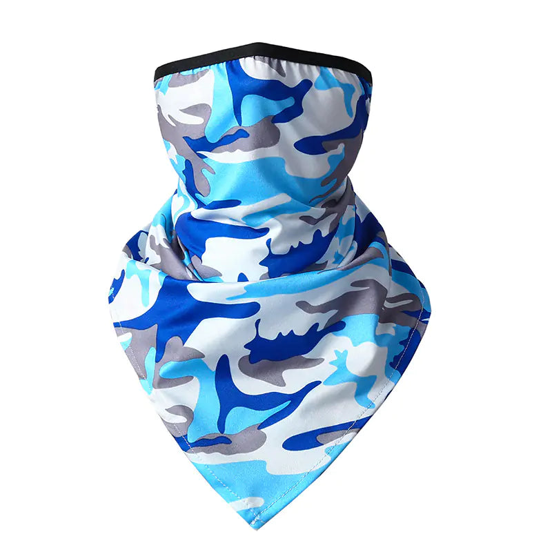 Summer Ice Silk Triangular Scarf Mask for Outdoor Cycling
