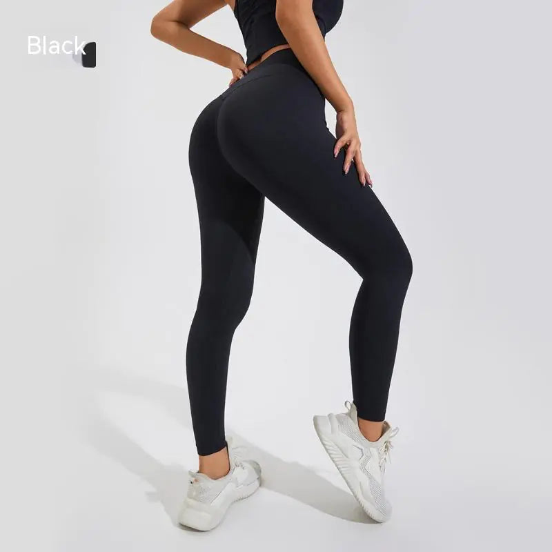 High Waist Quick-Drying Nude Feel Yoga Pants with Pocket