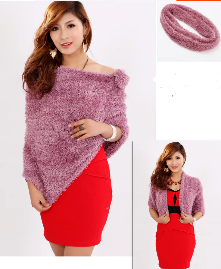 Bamboo Fiber Versatile Scarf for Autumn and Winter