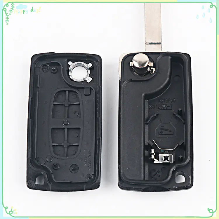 Citroen C4 Key Shell - 2-Button Folding Remote Cover
