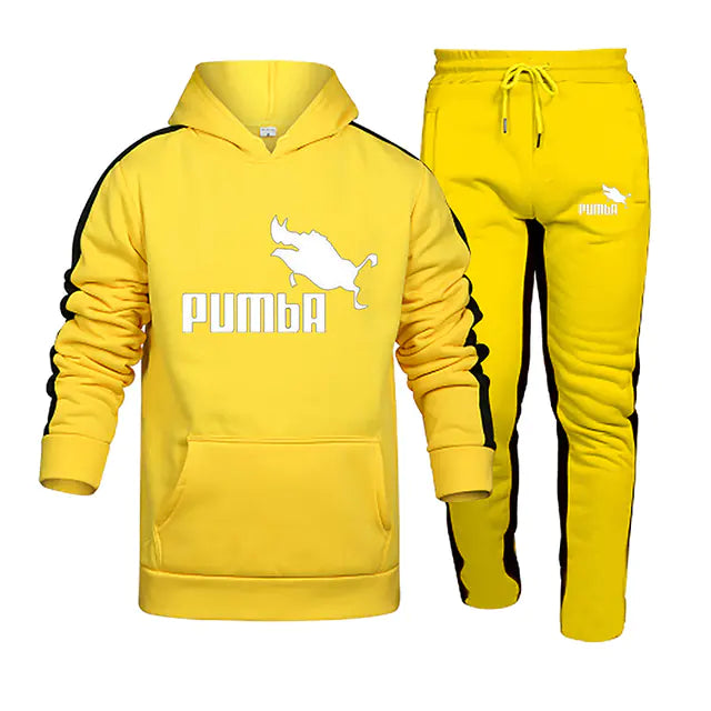 Men's Youth Running Sportswear Printed Hoodie Set