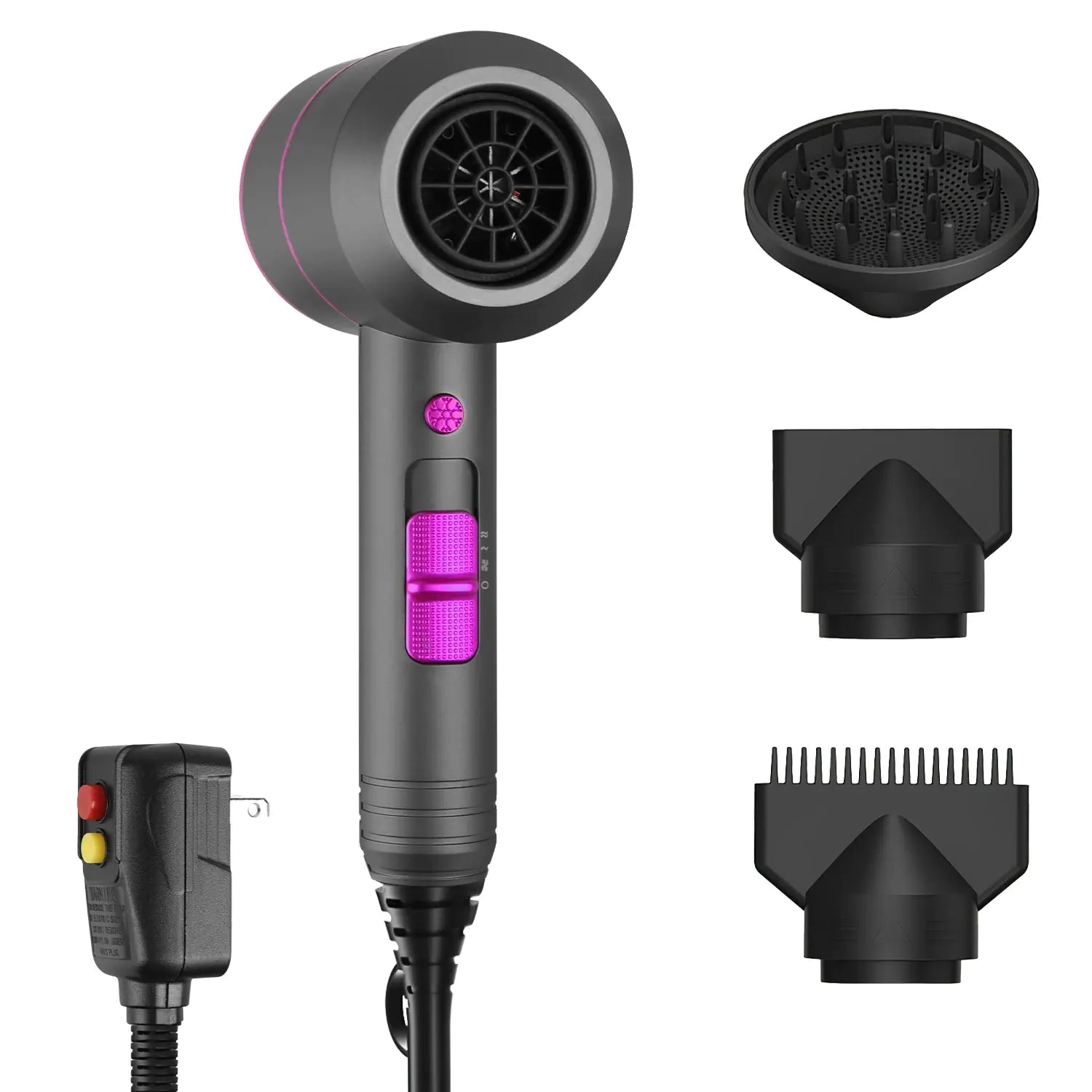 1800W Compact Hair Dryer with Diffuser