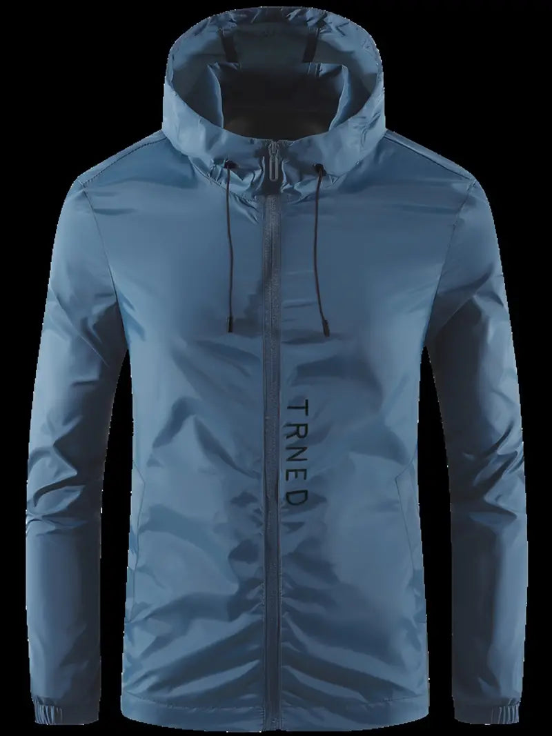 Men's Sun Protection Hooded Zip Coat for Summer Outdoors