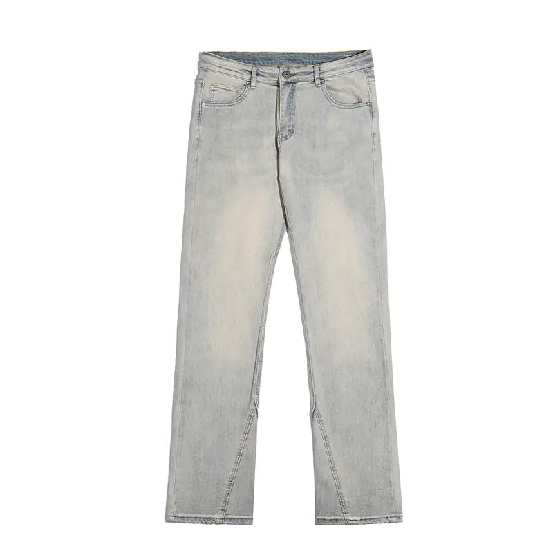 High Street Yellow Washed Distressed Men's Casual Pants