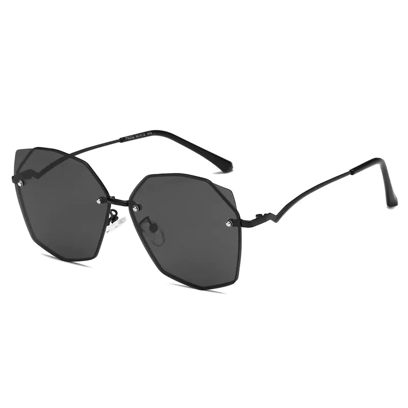 Women's Dual-Color Polarized Polygon Sunglasses