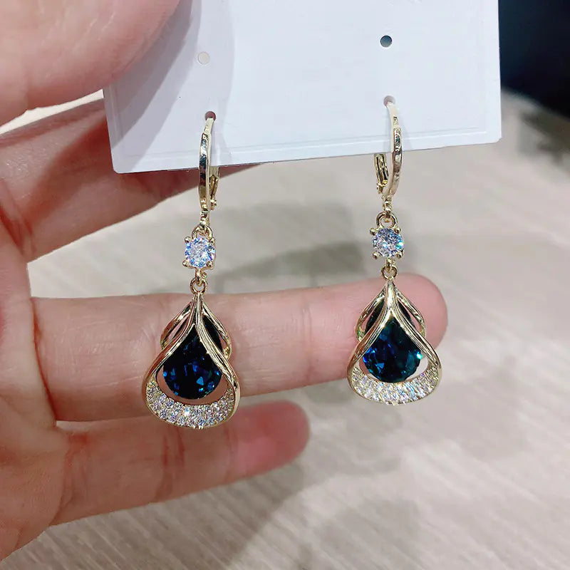 Geometric Cat's Eye Stone Earrings - 2023 New Style