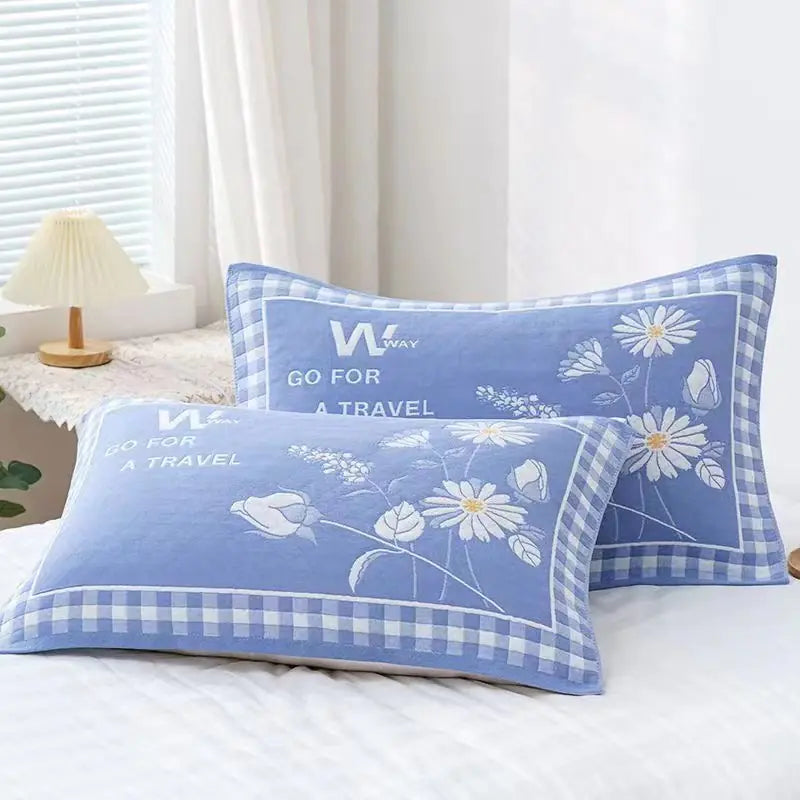 Luxury Three-Layer Gauze Pillow Cover for Adults