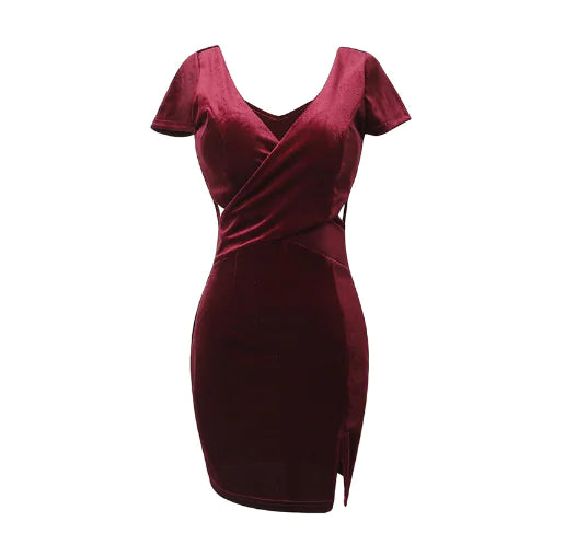Sexy Deep V Bodycon Dress for Nightclubs and Bars