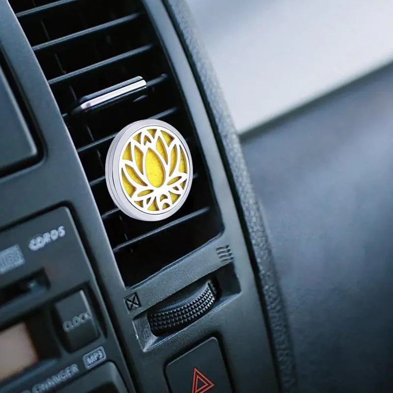 Stainless Steel Car Air Freshener Clip & Aromatherapy Box