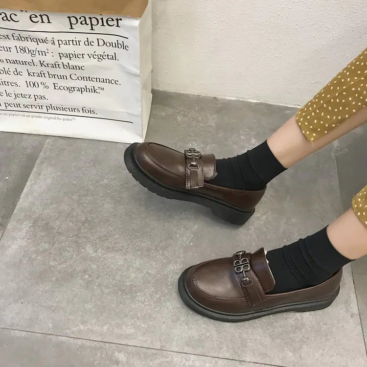 Leather Low-Top Shoes for Students