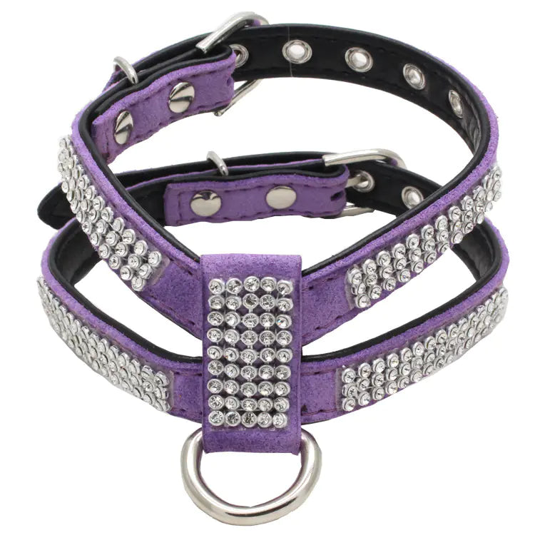 "Teddy Poodle Harness with Rhinestones for Small Dogs"