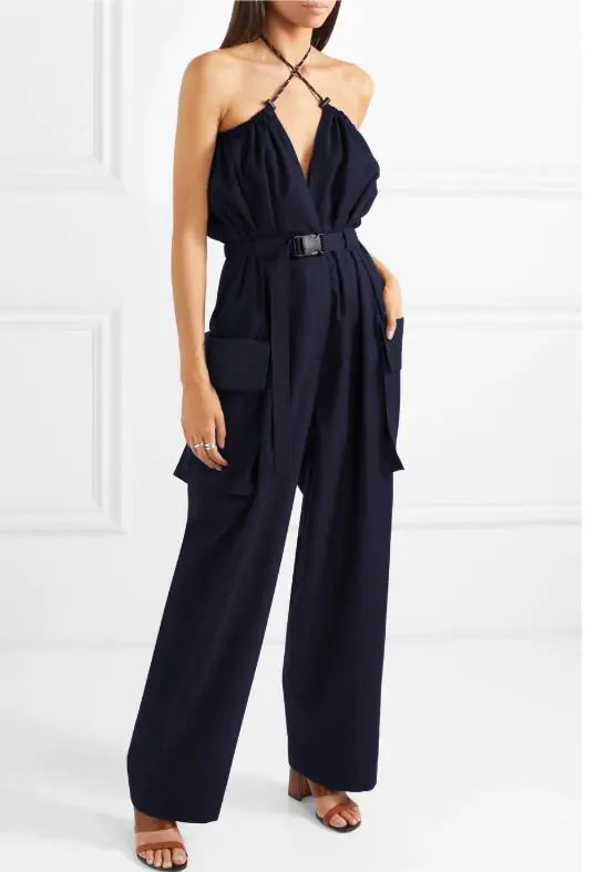 Summer Women's Jumpsuit with 2 Styles & Pockets