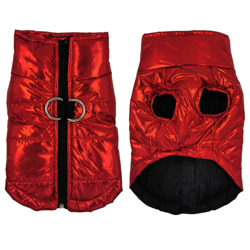 Glossy Dog Jacket Pet Vest for Stylish Canines