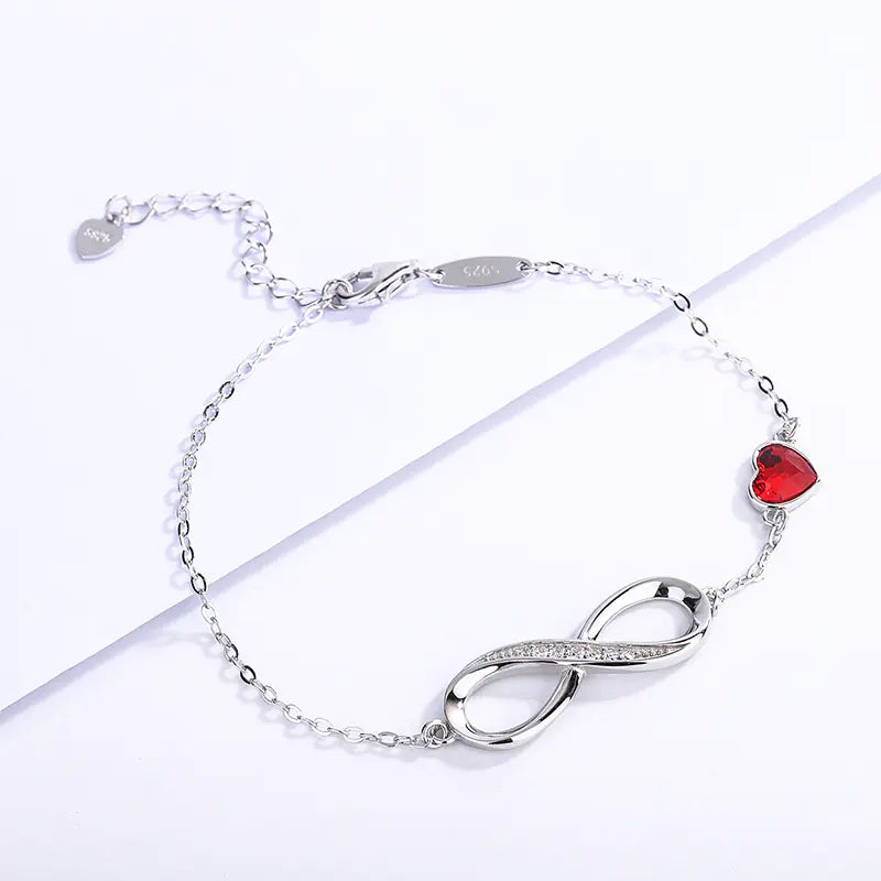 Heart-Shaped Infinite Bracelet for Women's Fashion