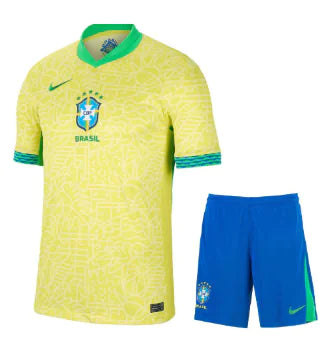 Brazil Kids Set - Yellow/Custom Jersey (One Piece)