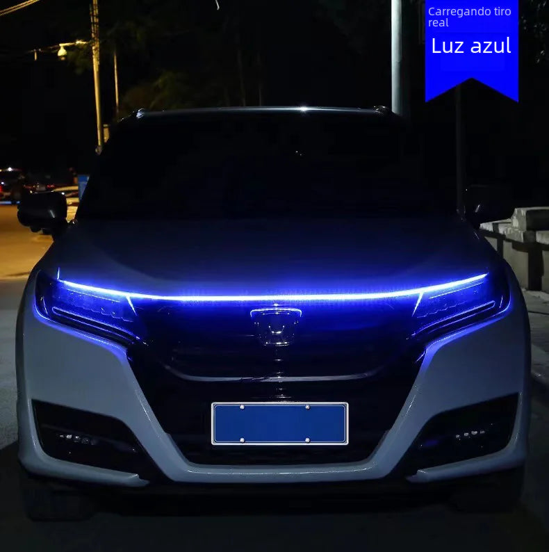 Car Start Scan LED Daytime Running Lights with Hood Decor