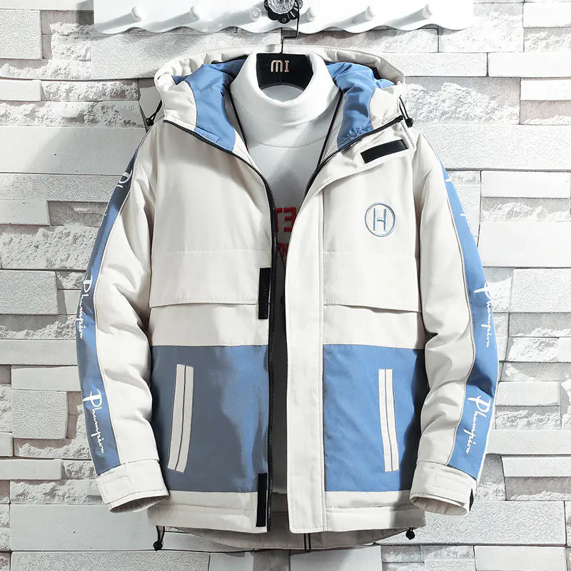Men's Long Hooded Cotton Jacket - Winter Fashion