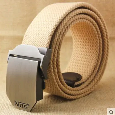 Men's Custom Thick Canvas Tactical Belt for Outdoors