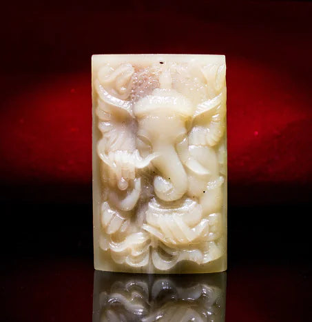 Natural Camel Bone Carved Buddha Amulet Pendant Accessory