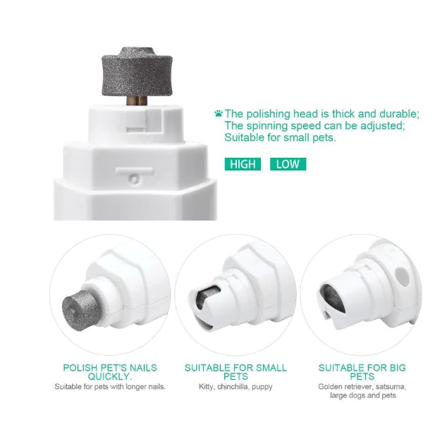 Electric Nail Grinder for Cats and Dogs, Rechargeable