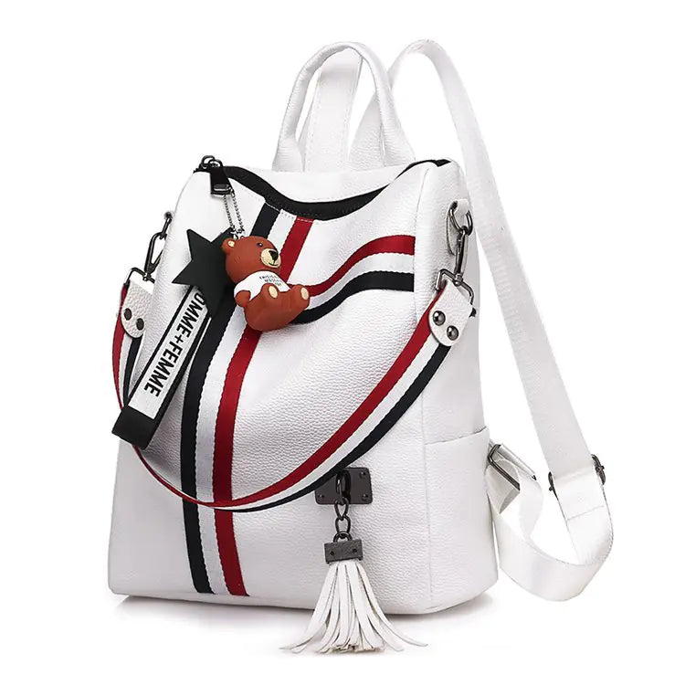Convertible Two-Way Backpack with Pendant