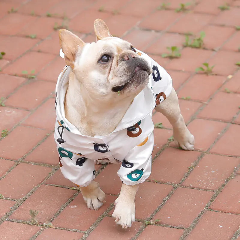 Bulldog Raincoat for Puppies - Waterproof Summer Wear