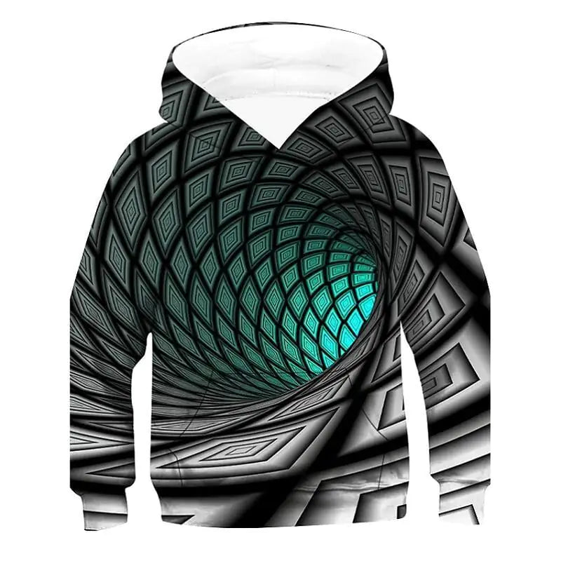 3D Vision Digital Printed Hoodie for Kids