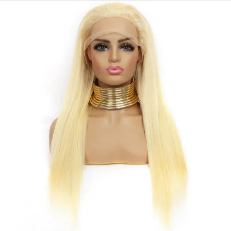 Golden Long Straight Lace Wig