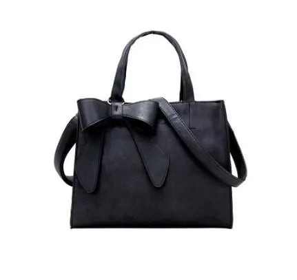 Fashion Bow Design Suede Shoulder Crossbody Bag