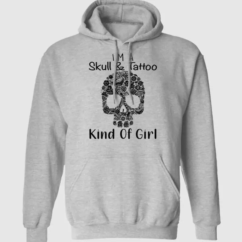 Korean Printed Long Sleeve Slouchy Hoodie