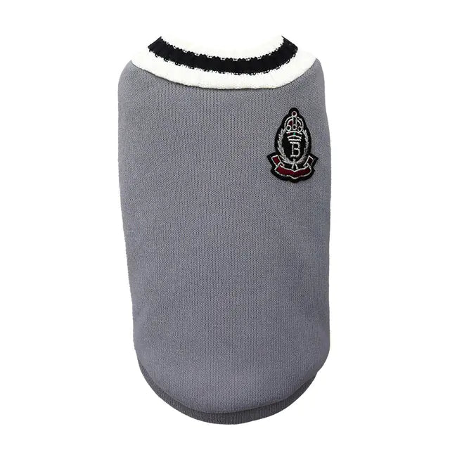 Winter Cotton Knit Vest for Pets - Academic Style