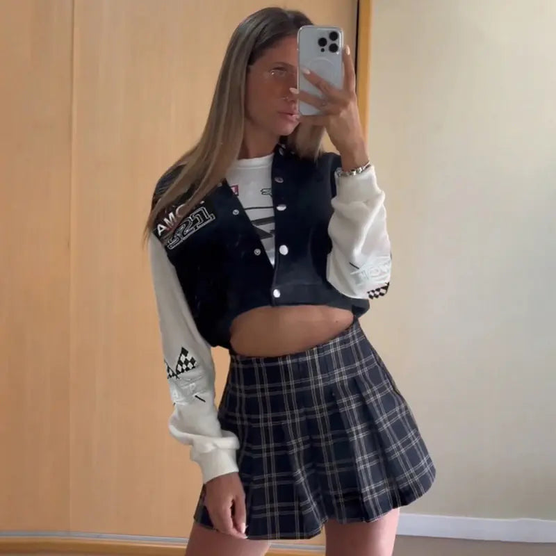 American Retro College Style Baseball Uniform Jacket