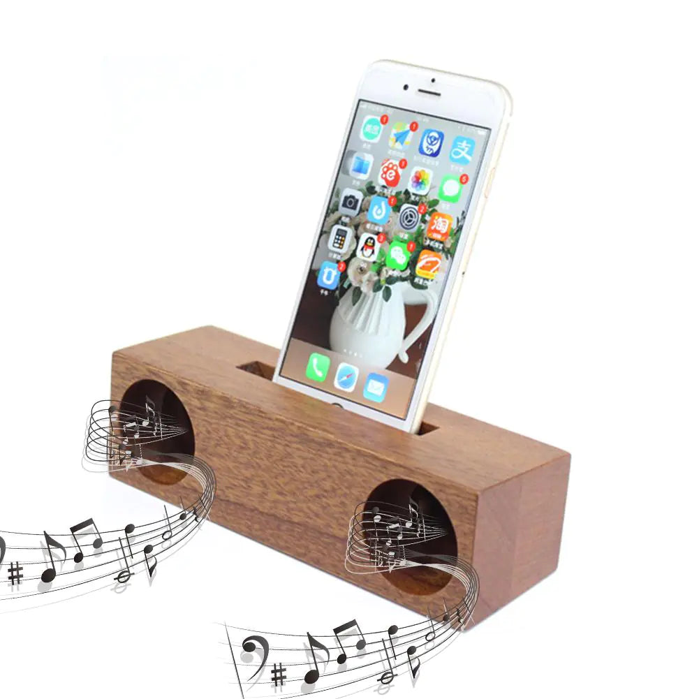 Wooden Phone Stand and Amplifier Speaker