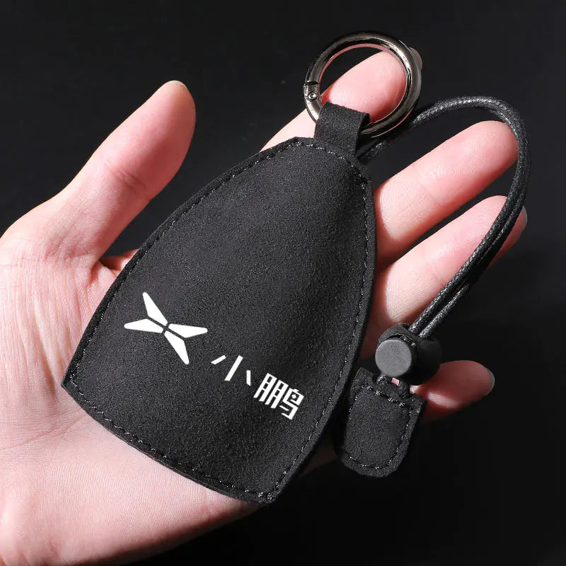 Factory Direct Faux Suede Car Key Case with Custom Logo